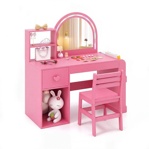 Kids vanity table - kids, chair