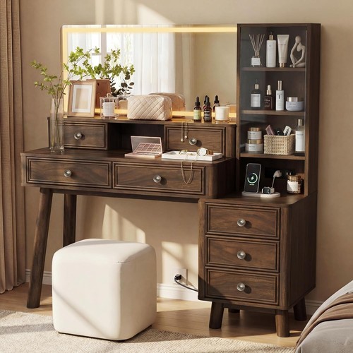 Makeup vanity desk with large - makeup,