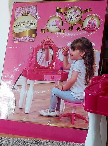 Kids vanity table and stool - table,