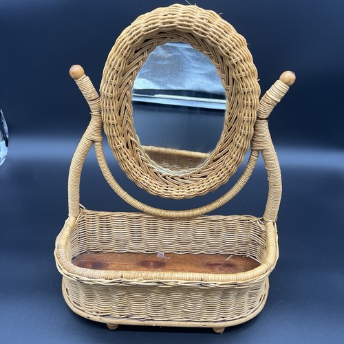 Vintage wicker rattan and - wicker, wood