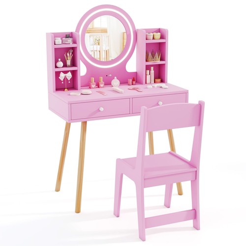Princess vanity set with led - with,