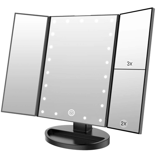 Tri fold vanity mirror with - vanity,
